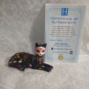 The Hamilton Collection Purr-cious Bliss Day of the Dead cat figurine